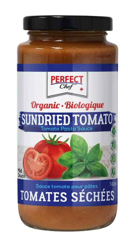 Perfect Chef Organic Roasted Garlic Pasta Sauce (6-Pack), 6 x 740ml - Gluten Free, No Sugar Added, Vegan, Made in Canada. - 4
