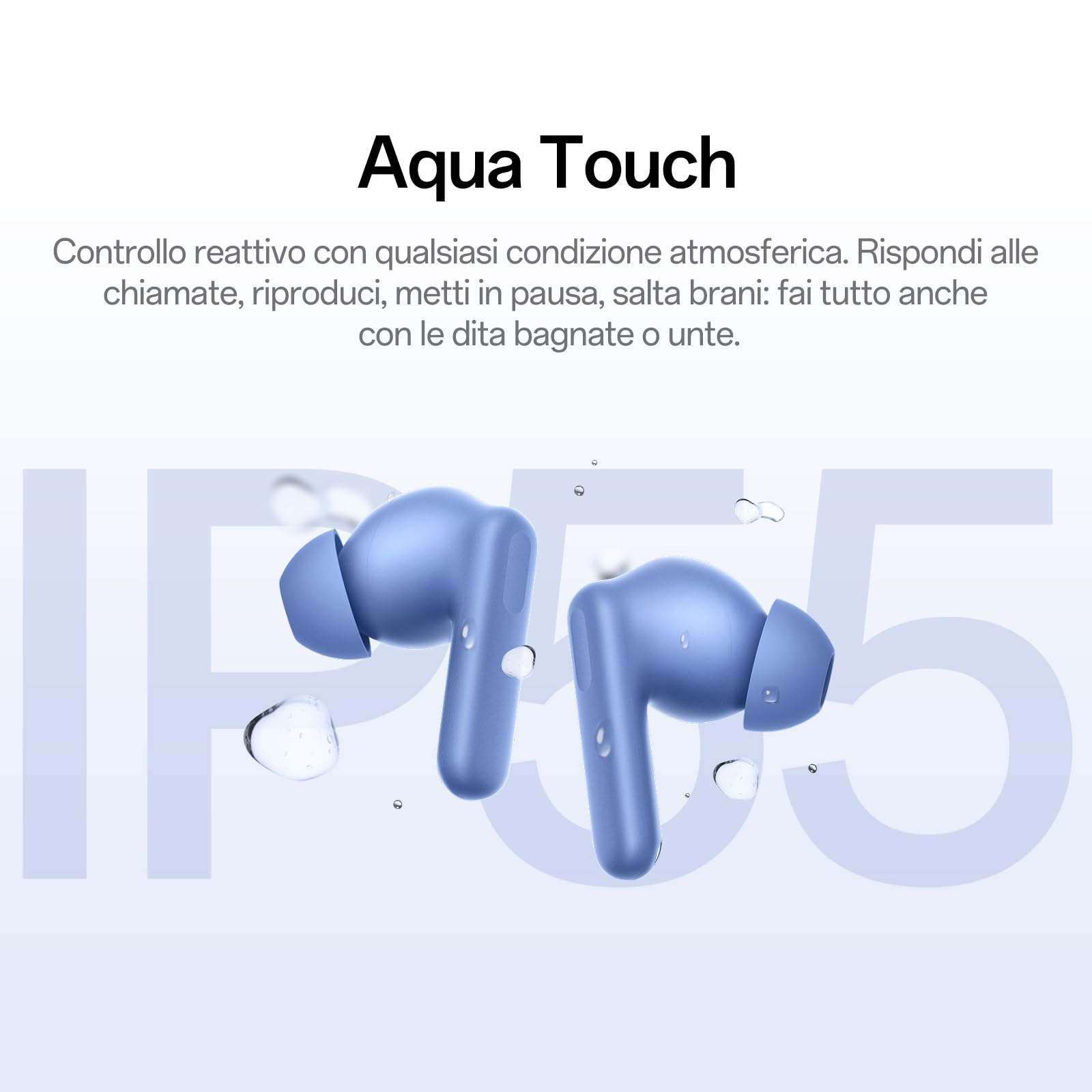 OnePlus Auricolari Nord Buds 3r, batteria con autonomia totale di 54 ore, driver da 12,4 mm, ricarica rapida, cancellazione del rumore durante le chiamate, Bluetooth 5.4, IP55, nero