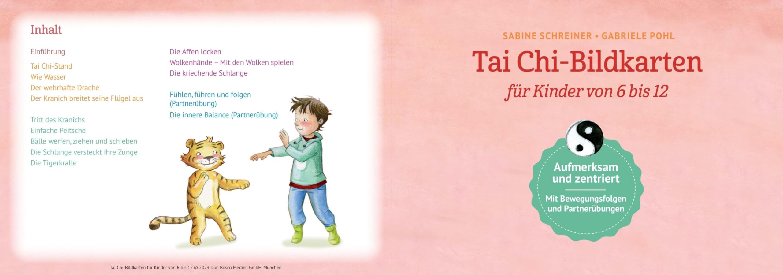Tai Chi-Bildkarten für Kinder von 6 bis 12: Aufmerksam und zentriert. Mit Bewegungsfolgen und Partnerübungen. Mit einfachen Tai Chi-Übungen innere Anspannung lösen und Nervosität bekämpfen