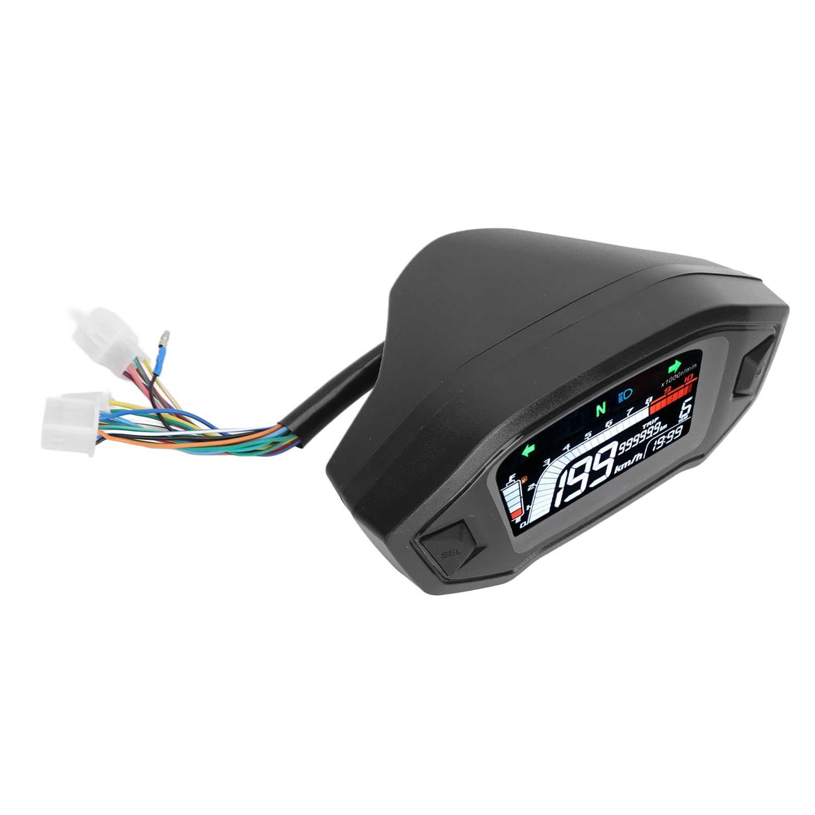 Motorrad-Kilometerzähler-Instrument, Motorrad-Instrumententafel, LCD-Digitalanzeige, Multifunktionaler Tachometer, Kilometerzähler, Drehzahlmesser für Motorräder
