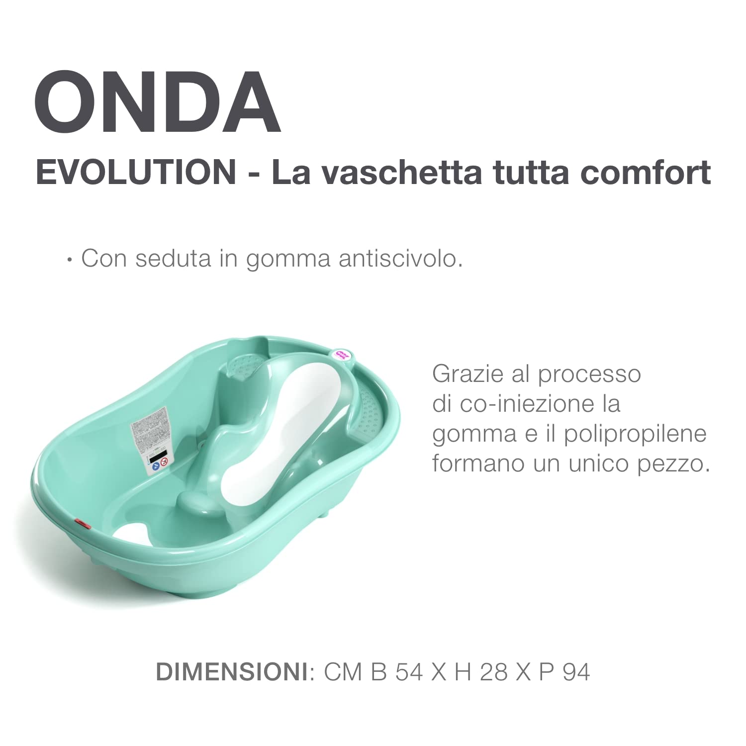 OKBABY Oplà 38134530 Vaschetta per il Bagnetto del Neonato, 12-36 Mesi