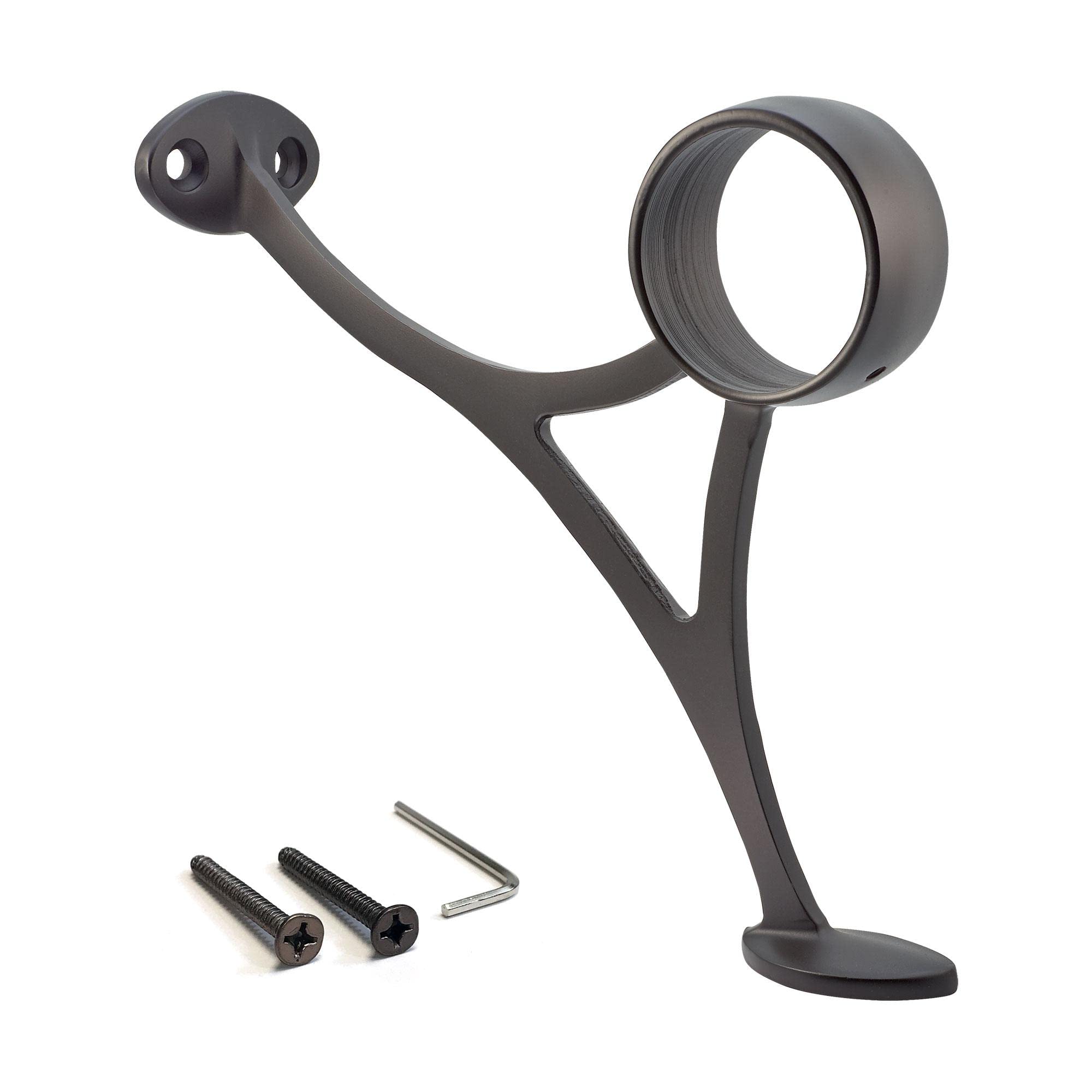 Outwater 2 inch Dia Oil Rubbed Bronze Bar Footrail Combination Bracket