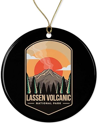 Lassen - Adorno de Parque Nacional Volcánico Lassen, regalo de Parque Nacional Volcánico Lassen, adorno de Navidad volcánico Lassen, decoración del Lassen - Adorno de Parque Nacional Volcánico Lassen, regalo de Parque Nacional Volcánico Lassen, adorno de Navidad volcánico Lassen, decoración del