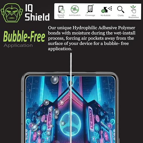 Miniatura 5 de IQShield Protector de pantalla compatible con Google Pixel 7 (paquete de 2) película de TPU transparente antiburbujas