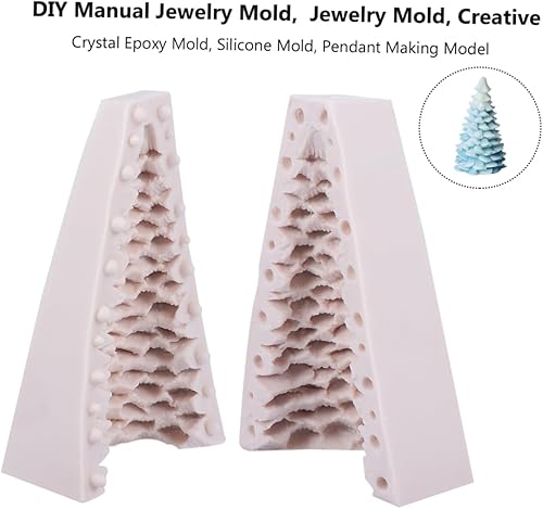 Miniatura 3 de VILLCASE 3 piezas de moldes de silicona con aroma de pino para gelatinas moldes de resina 3D velas de Navidad árbol de pino en forma de molde 3D