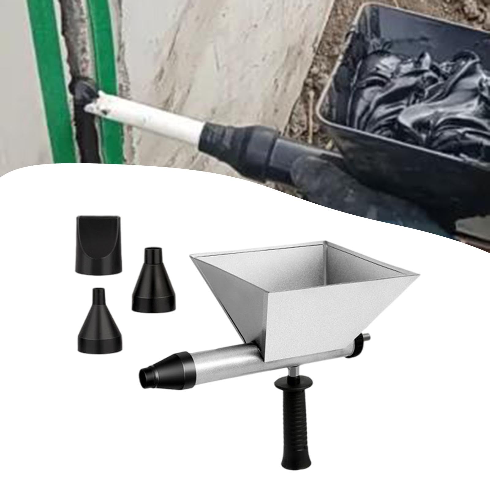 Máquina de Cemento Mortero Eléctrica con 3 Boquillas Pulverizador de Lechada Portátil Función Mezclado Y Sellado Fácil de Usar Adecuada para Reparació, Negro Metálico