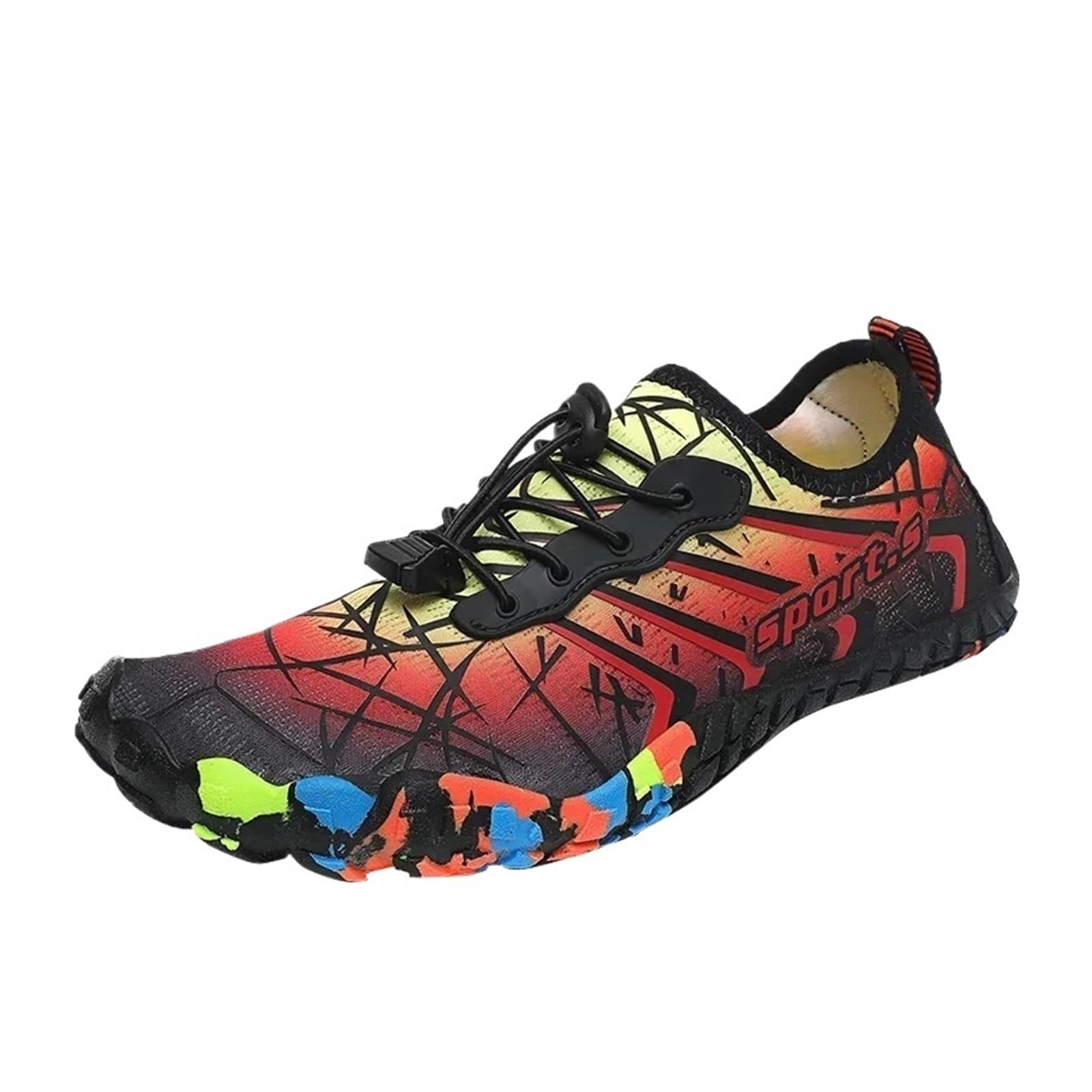 Zapatos de Agua Deportivos for natación, Grandes, de Verano, for Exteriores, de Secado rápido, Transpirables, for Playa, for vadear y acuáticos.(Gradient Orange,37)