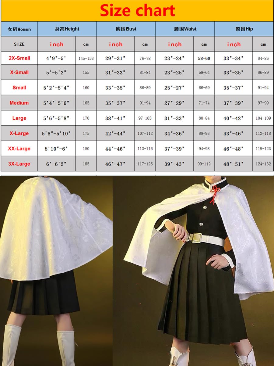 Disfraz de anime para mujer, talla de EE. UU., capa blanca, traje de fiesta
