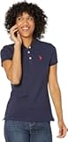 Womens Short Sleeve Small Pony Solid Pique Polo Shirt