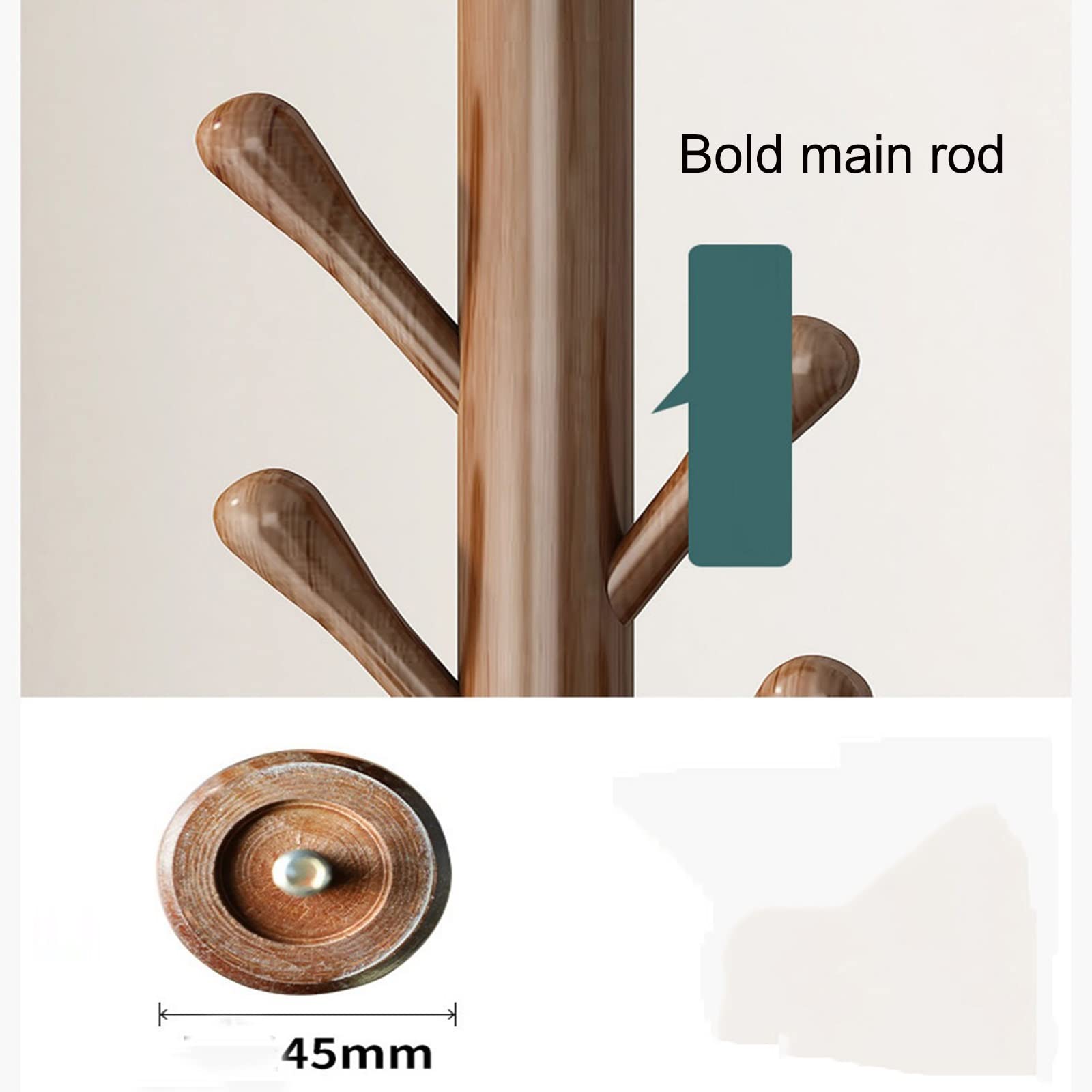 SAeWare Appendiabiti autoportante, appendiabiti da pavimento per camera da letto, appendiabiti solido per appendere vestiti, sciarpe, cappelli, borse in ingresso, camera da letto, ufficio, giallo