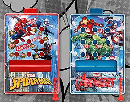 JA-RU Marvel Avengers & Spiderman Pinball Game Toy (1 Unit Assorted) Portable Mini Handheld Game for Kids. Classic Arcade Retro Games. Party Favors. AB-6807-1 - Image 4