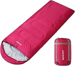 Sac de couchage, 3-4 Saisons Temps froid chaud sac de couchage léger, portable, imperméable avec sac de compression pour adultes & pour enfant - Intérieur & En plein air: Camping, Sac à dos, Randonnée