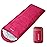 3-4 Season Sleeping Bag for Adults & Kids, Lightweight Warm Cold Weather Camping Bag with Waterproof Compression Sack - Portable for Hiking, Backpacking, Traveling & Outdoor Adventures (Pink)