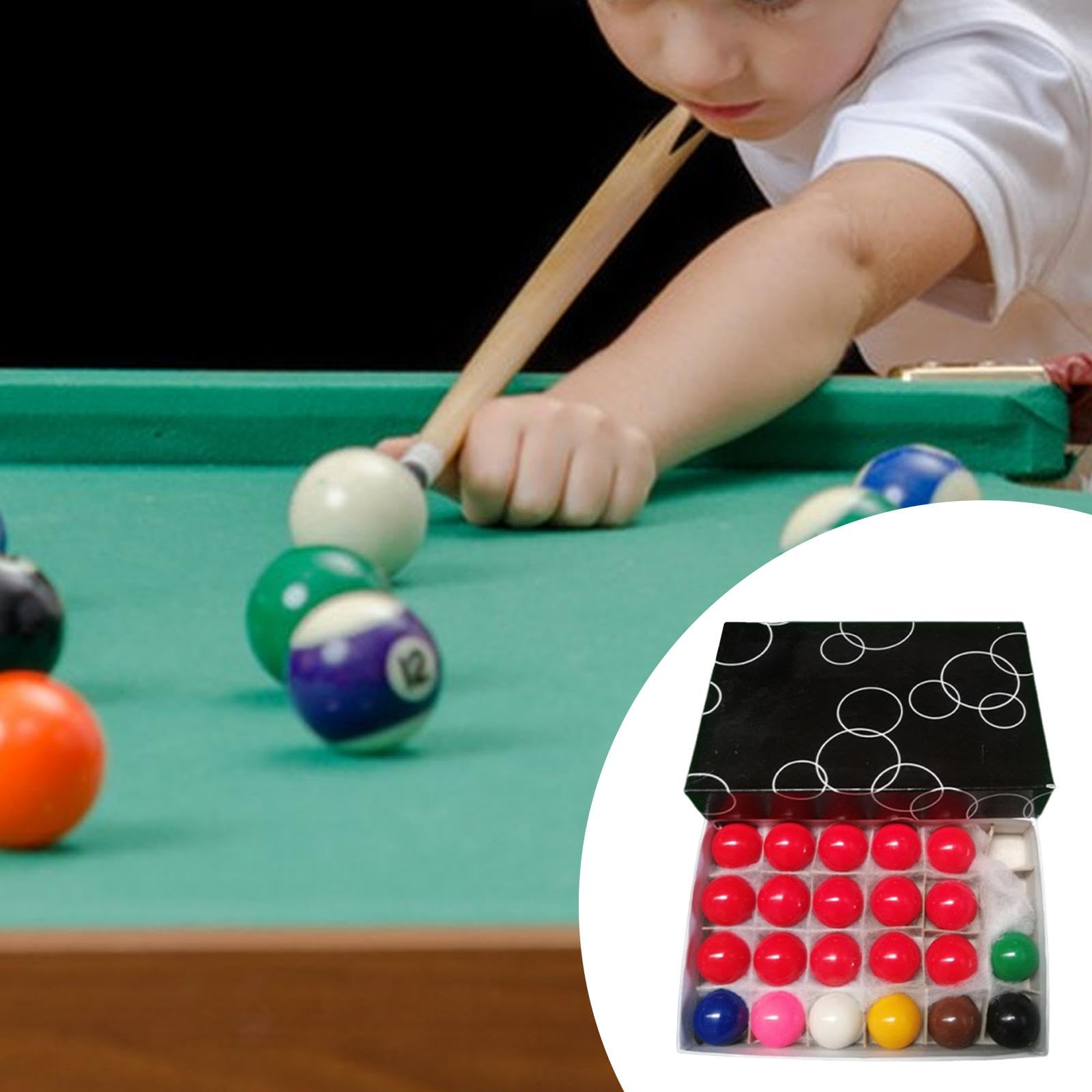 Baoblaze 22 Mini Bolas de Billar para niños, Juego de Mesa de Interior