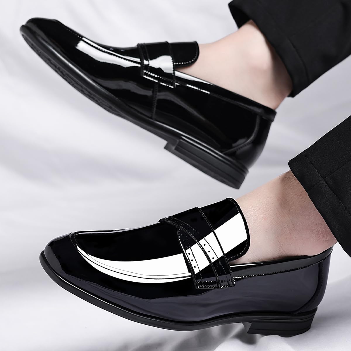 Zapatos de Formales para Hombre Zapatos de Vestir Sin Cordones Modernos para Negocios Bodas Y Eventos para Fiestas y Negocios Informales