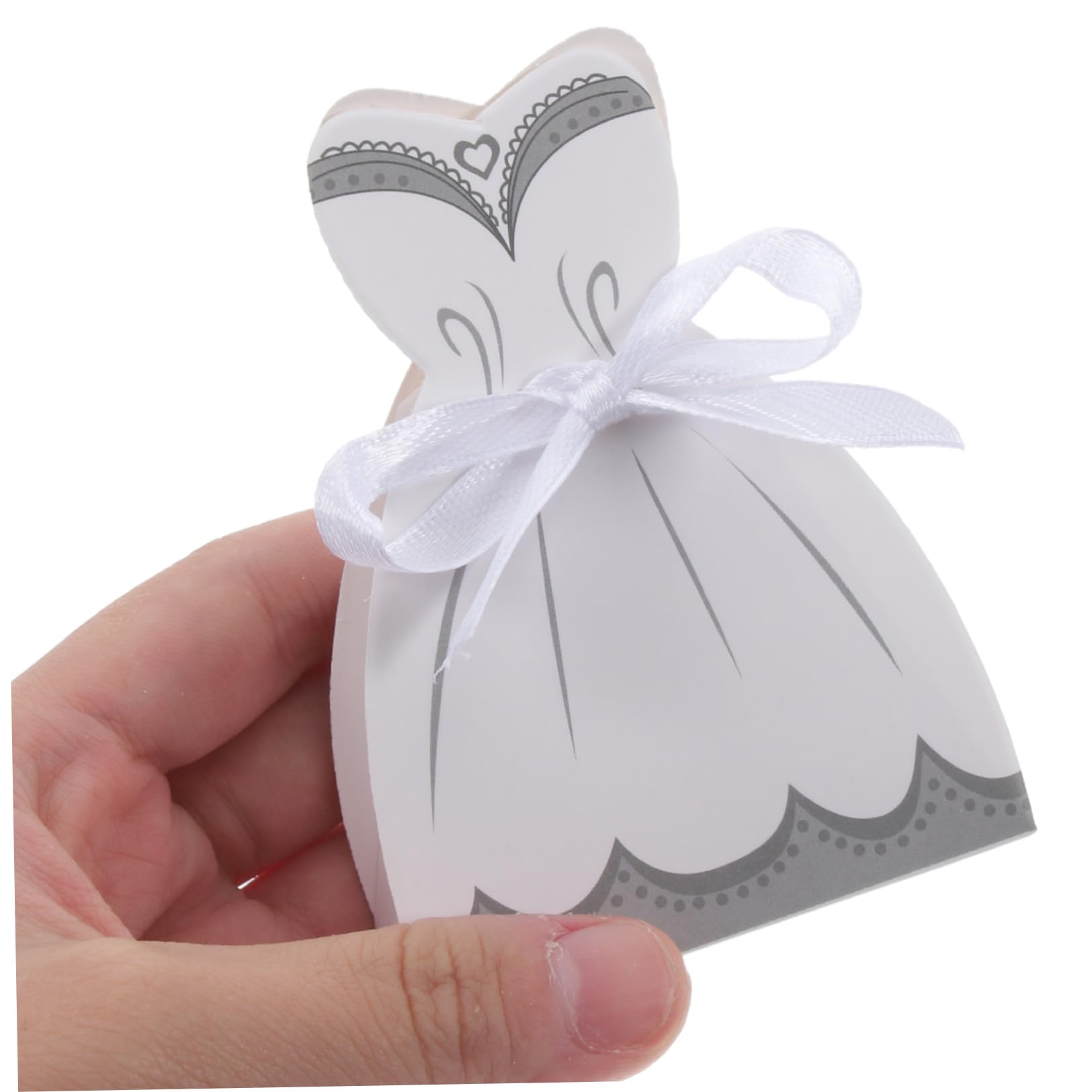 100 Pezzi Scatole Regalo Matrimonio Eleganti in Carta e Nastro di Seta, Contenitori Caramelle e Biscotti per Feste e Nozze Lavorazione Fine e Design Delicato