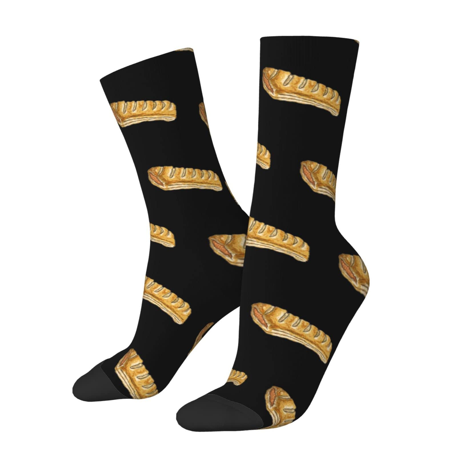 Unedskck Sausage Roll Socks Funny Novelty Crew Socks Gift for Men Women Teen