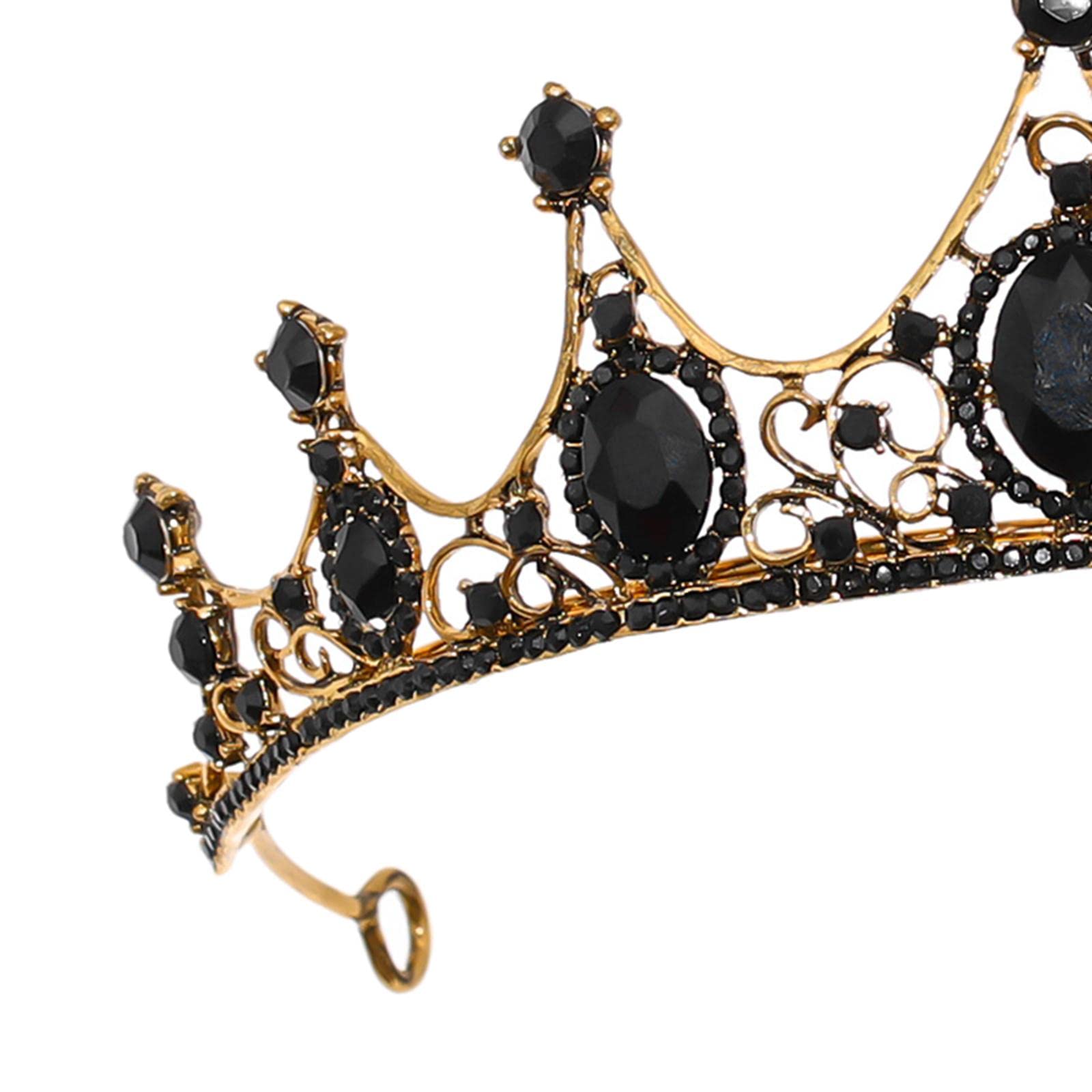 Rhinestone Crowns Tiaras Headband Wedding Costume Baroque Style Queen Crowns Black Wedding & Formal Occasion | Bridal Accessories | Tiaras & Headbands-image-23
