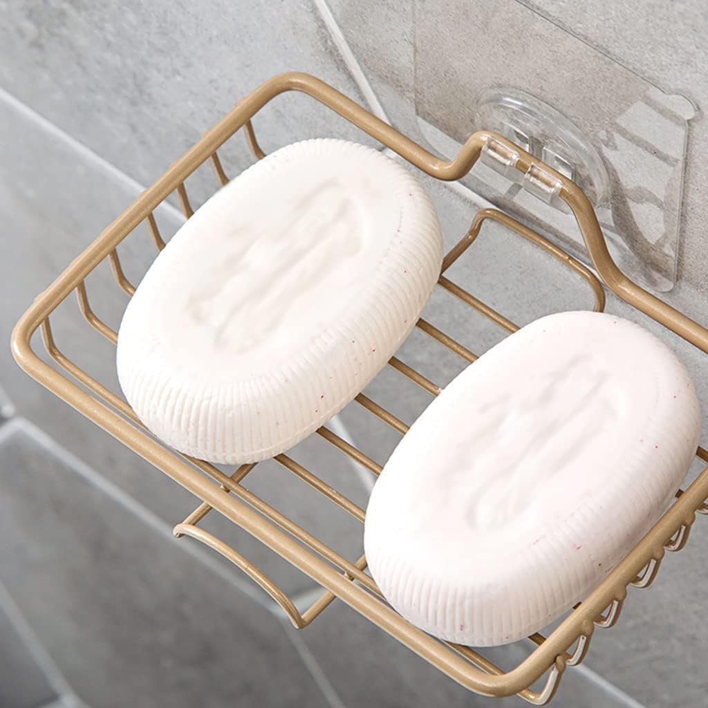 Jaboneras, jabonera con Ganchos Jabonera de Acero Inoxidable Esponja Jaboneras Autoadhesivas Montado en la Pared Jabonera Accesorios de baño Accesorios de baño (Color : A)