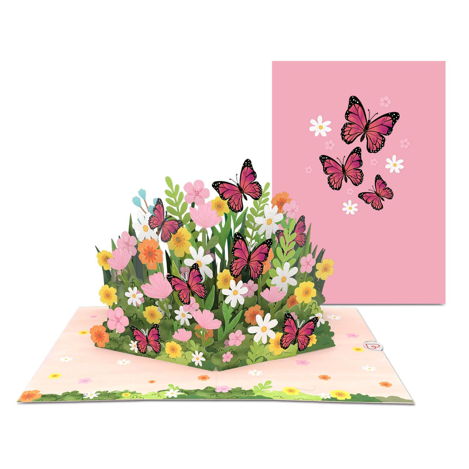 Papercrush® Carte Pop-up Papillons Et Fleurs – Carte Cadeau