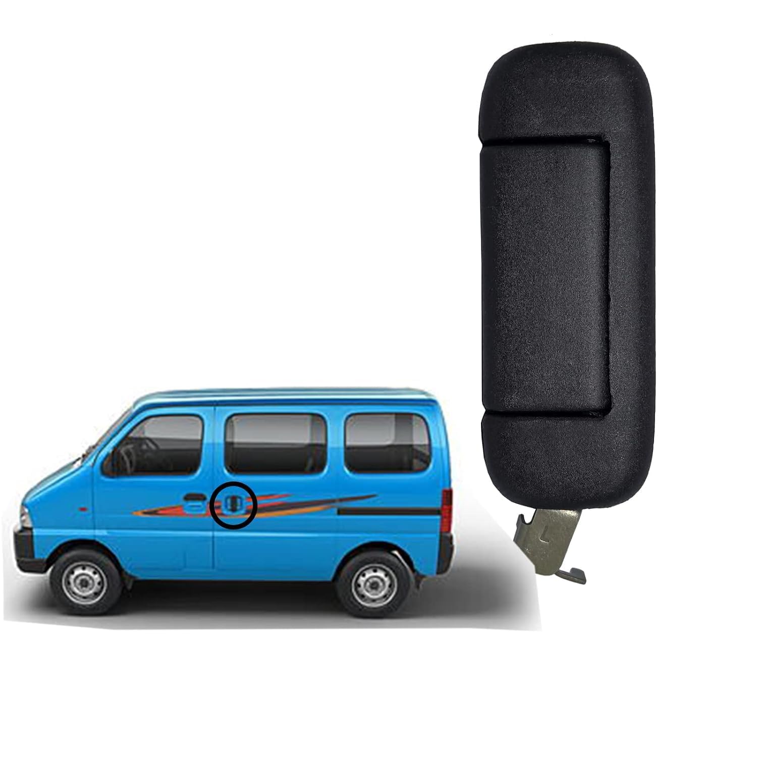 ecco All Sides Car Outer Door Handle| Scratch Resistant Handle for Door| Front Rear Handle| ABS Plastic Door Handle (Rear Left)-image-37