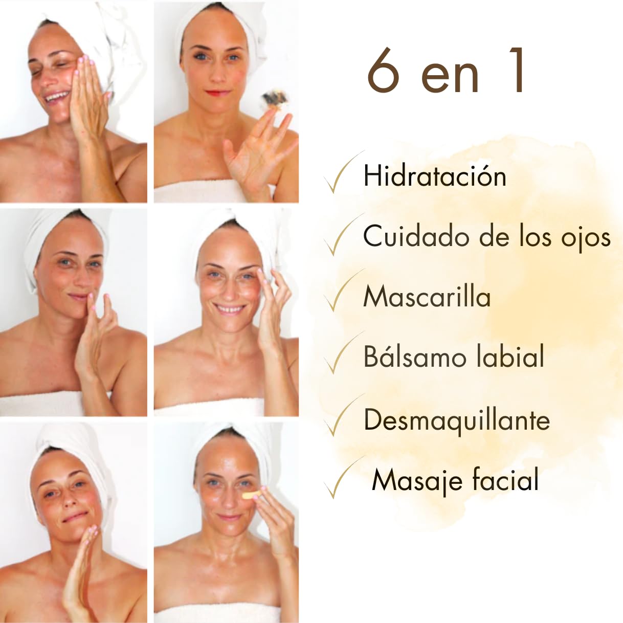 Bálsamo Facial Multiuso 6 En 1 a Base De Ghee, Para Todos Tipos De Piel, Hidrata Y Repara, Natural Sin Perfume Artificial
