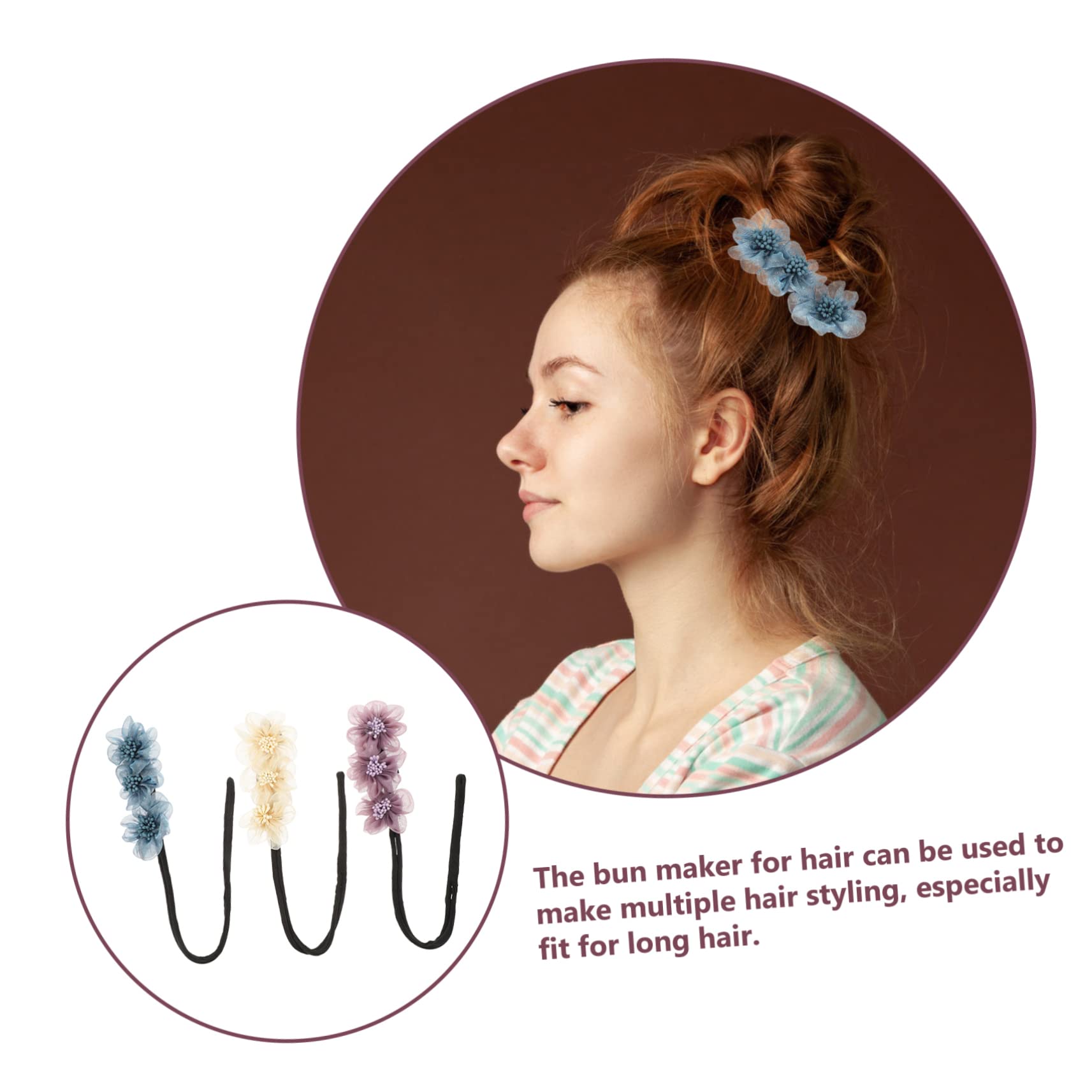 12stücke Teiliges Blumen Dutt-maker Für Haarschmuck Dekorative Haarklammern Für Elegante Hochsteckfrisuren Einfach Zu Bedienen Für Schule Partys Zuhause Farben
