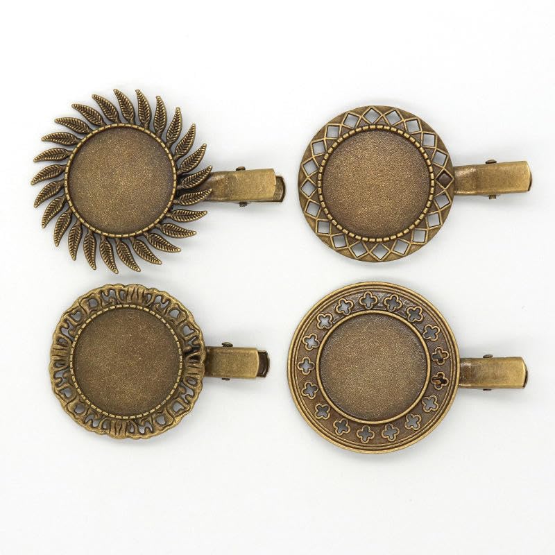 THAYLA Haarspangen aus Metall, Sonnenblumen-Design, 25 mm, 50 Stück, 50 Stück