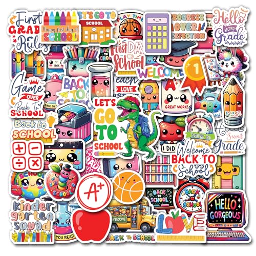 WESILY Pack 50 PCS Back to School Stickers for Students Kindergarten Preschool...