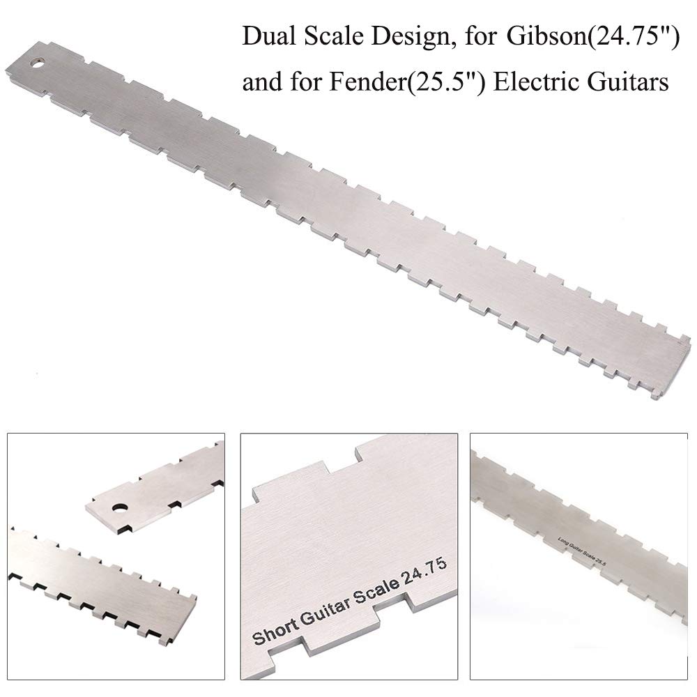 Activists Guitar Neck Notched Straight Edge Luthiers Tool with String