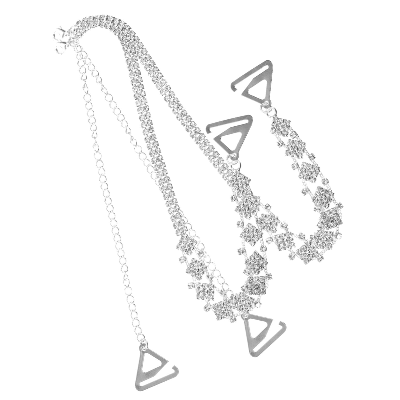 minkissy Tirantes De Sujetador Invisibles Para Boda Ajustables Y Extraíbles Con Cristales Con Clips Para Los Tirantes Para Vestido Accesorio Para El Hombro Acrílico Y Plateado