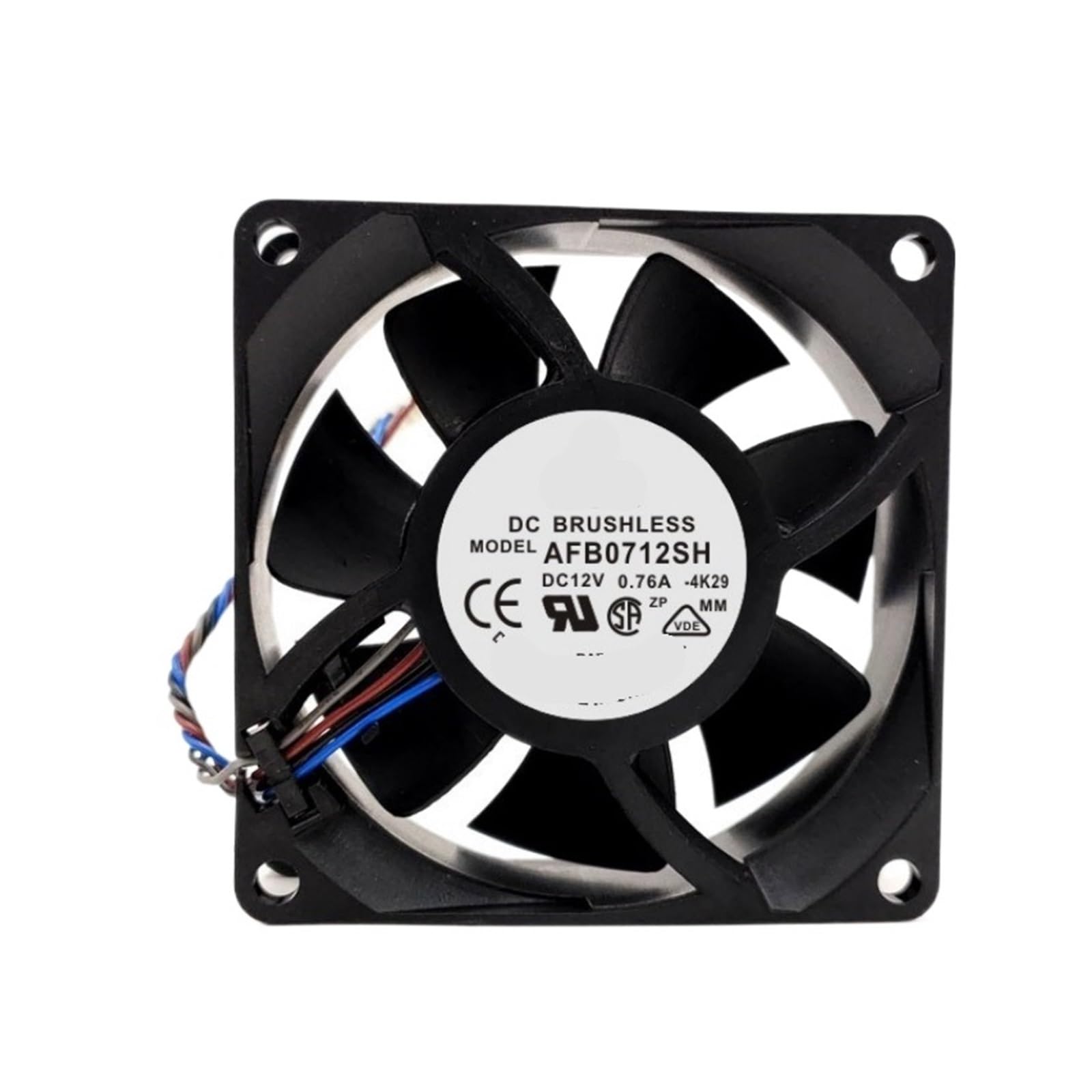 UITGVDQAT AFB0712SH Cooling Fan 12VDC 0.76A 70x70x25mm fan(Wire Leads - 2)