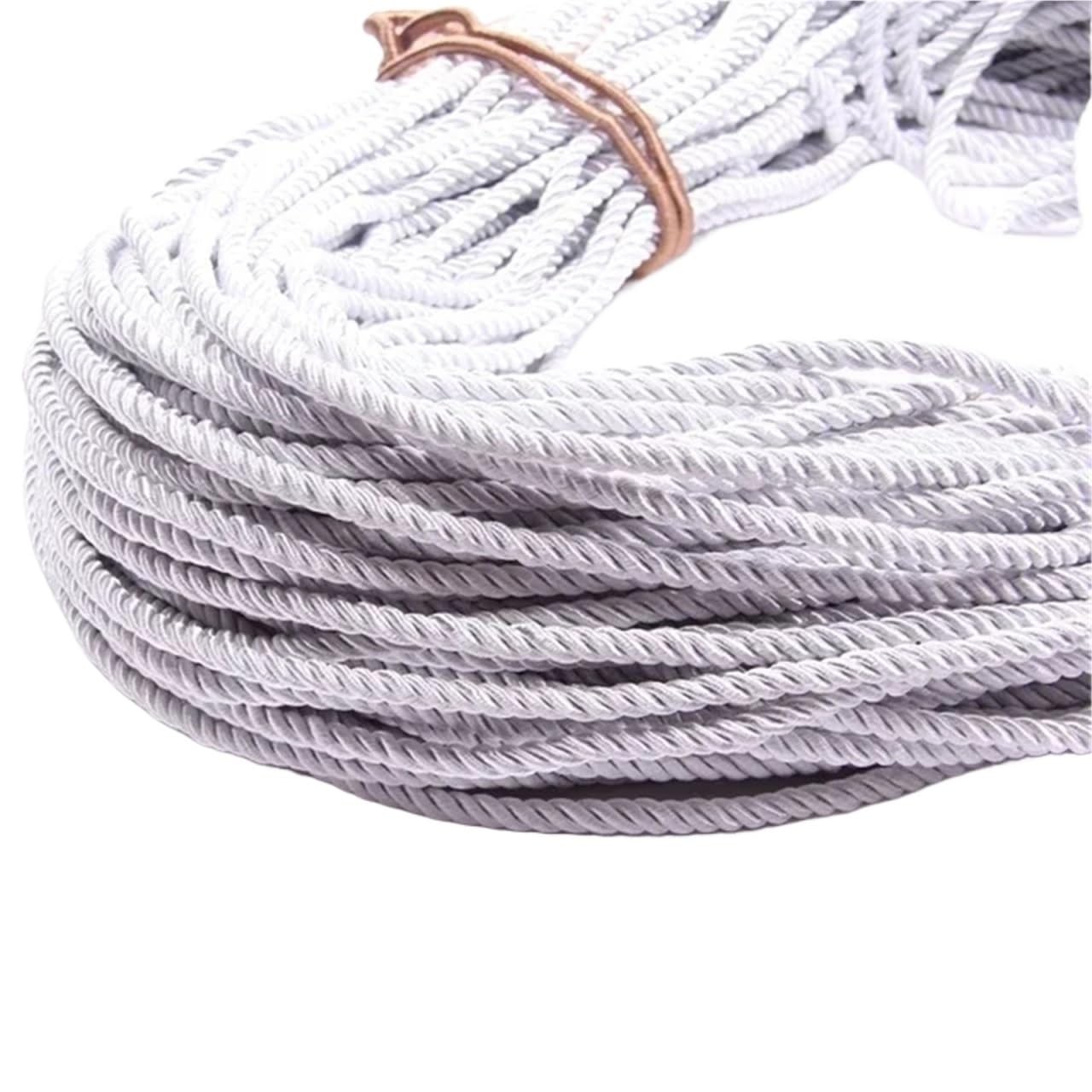 Twisted Cotton Cord 10/20M 5mm 3 Shares Twisted Cotton Nylon Cords Colorful DIY Craft Braided Decoration Rope Drawstring