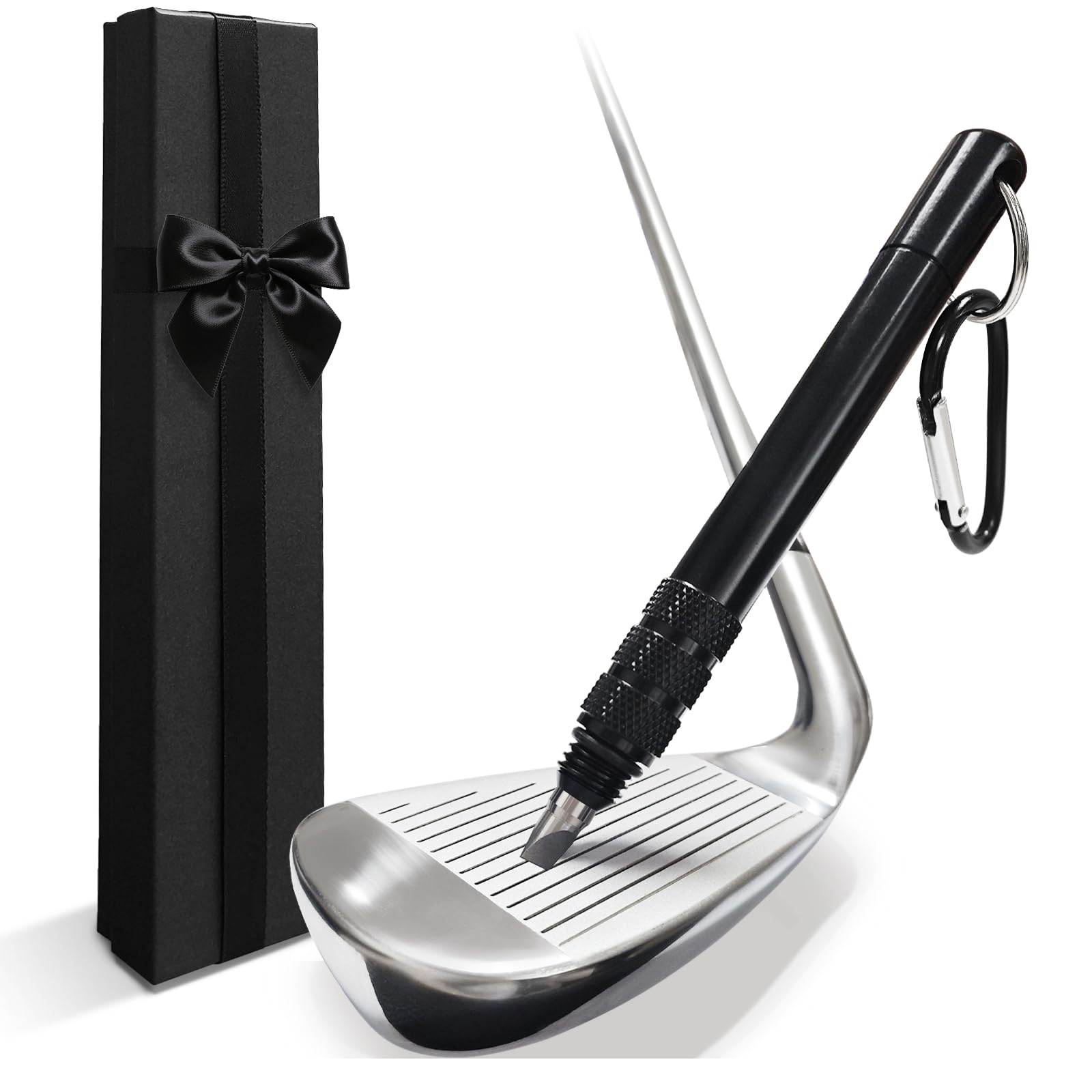 UF-SHARP Carbide Golf Club Groove Sharpener Tool,Rockwell Hardness 90,Golf Club Cleaner for U & V Grooves (Black)