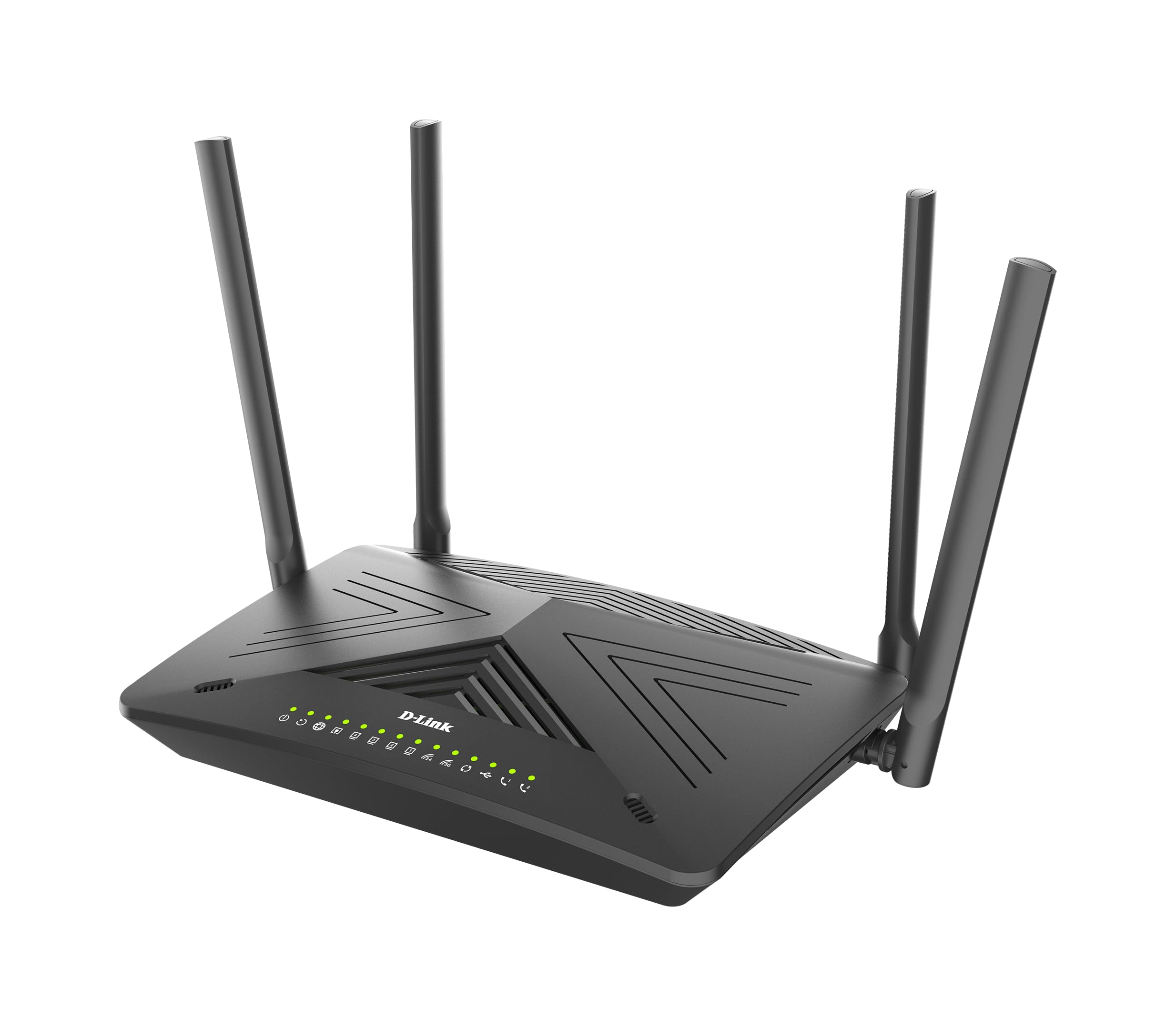 D-Link DSL-X3052E Modem Router Wi-Fi 6 AX3000 VDSL2/ADSL2+ con VoIP, Dual Band, 4 Porte Gigabit, Porta WAN Gigabit, USB 3.0, WPA3, OFDMA, MU-MIMO, Smart Home & Gaming