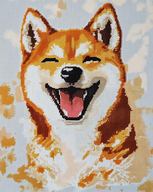 Amazon | 動物の犬 カウントクロスステッチキット DIY 11CT,かわいい