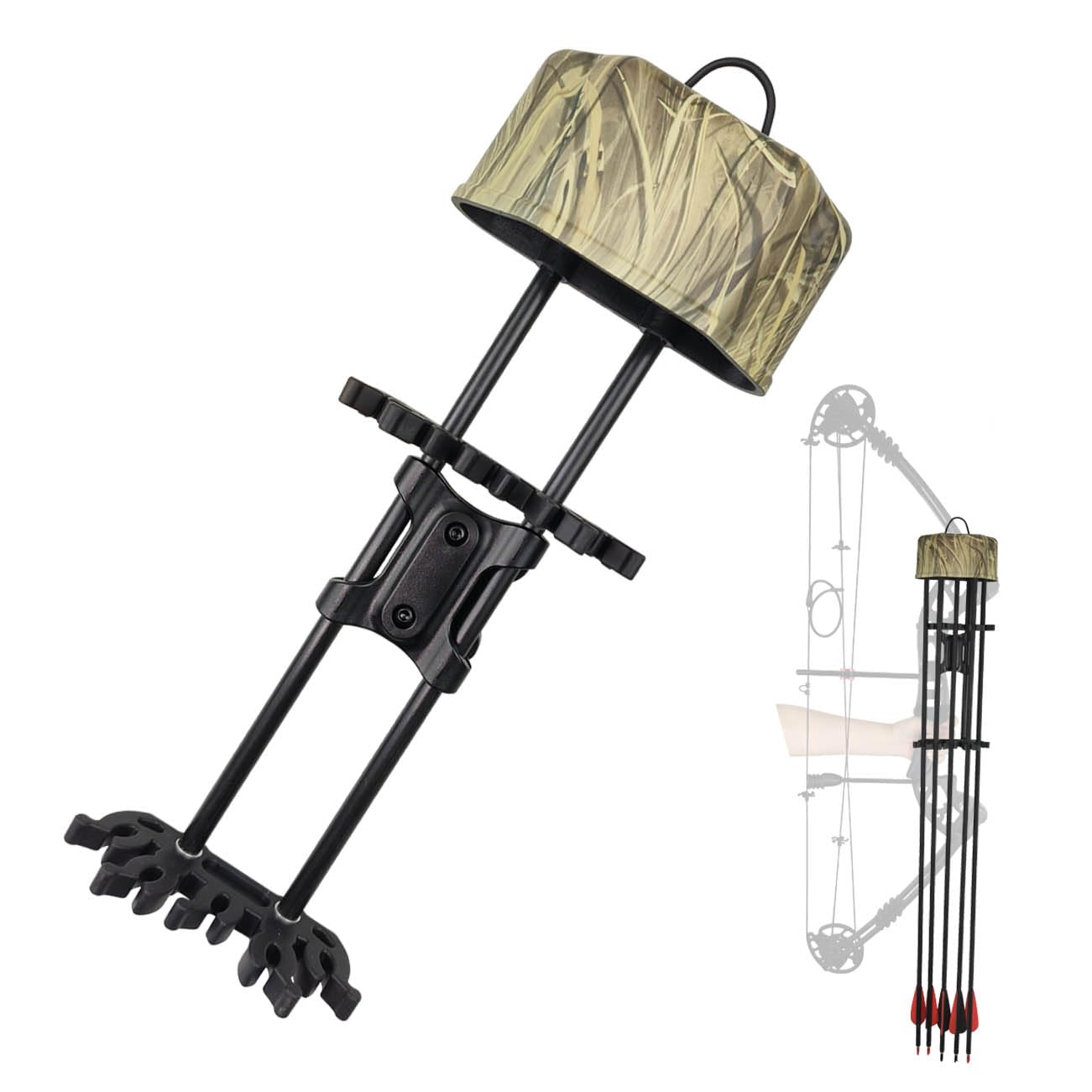Bogenjagd Köcher Wild\u0026Escape Pfeilköcher Camo - Hüftköcher Für Bogenjagd  Bis 18 Pfeile Compound Recurve Bogen Zubehör, image size:1301x1301
