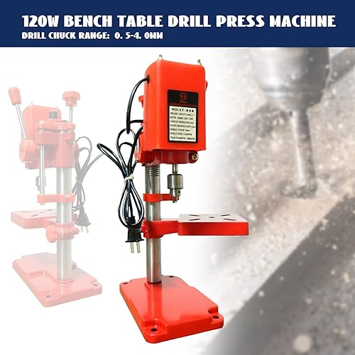 Miniatura 7 de Banco de prensa de taladro, 110 V 120 W, mini máquina de prensa de taladro portátil de velocidad continua, alta precisión, herramienta de prensa de