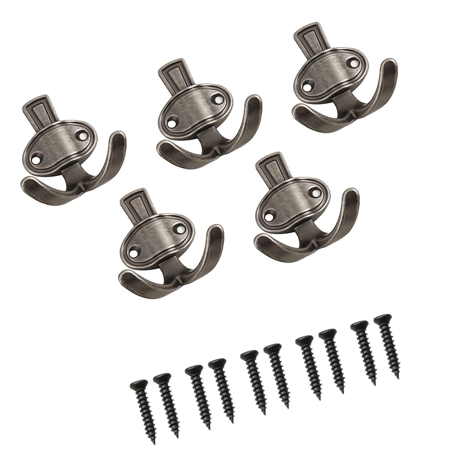 Zxfdsfdbnm Contemporary Wall Mounted Hooks Set of 5 Strong Aluminum Hangers Organizers Ideal for Entryway and Bathroom Smooth Closet Hooks