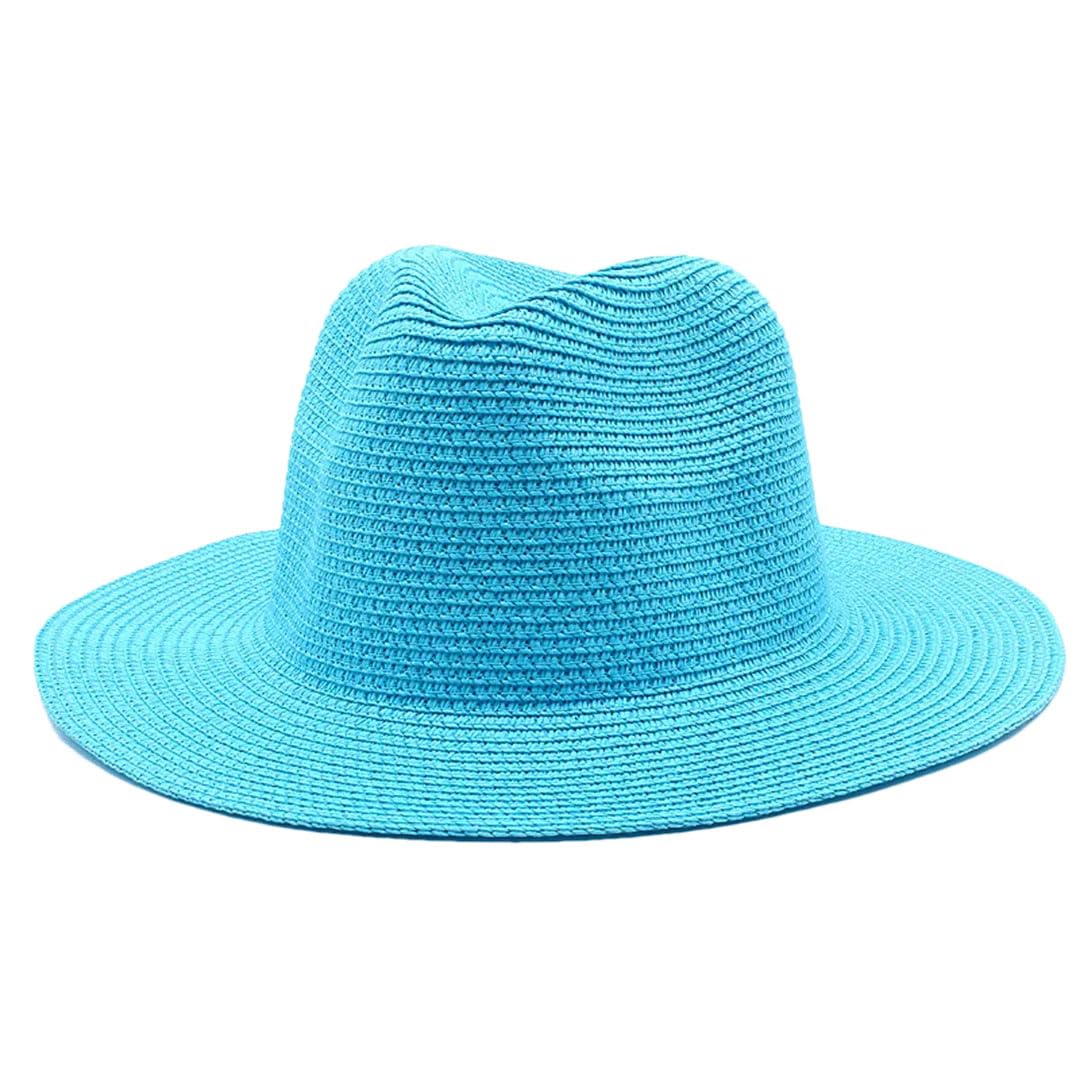 EYRMQWJPC Wide Brim Sun Hat, Men's And Women's Summer Panama Wide Brim Paper Straw Hat Multifunction Outdoor Jazz Beach(20)