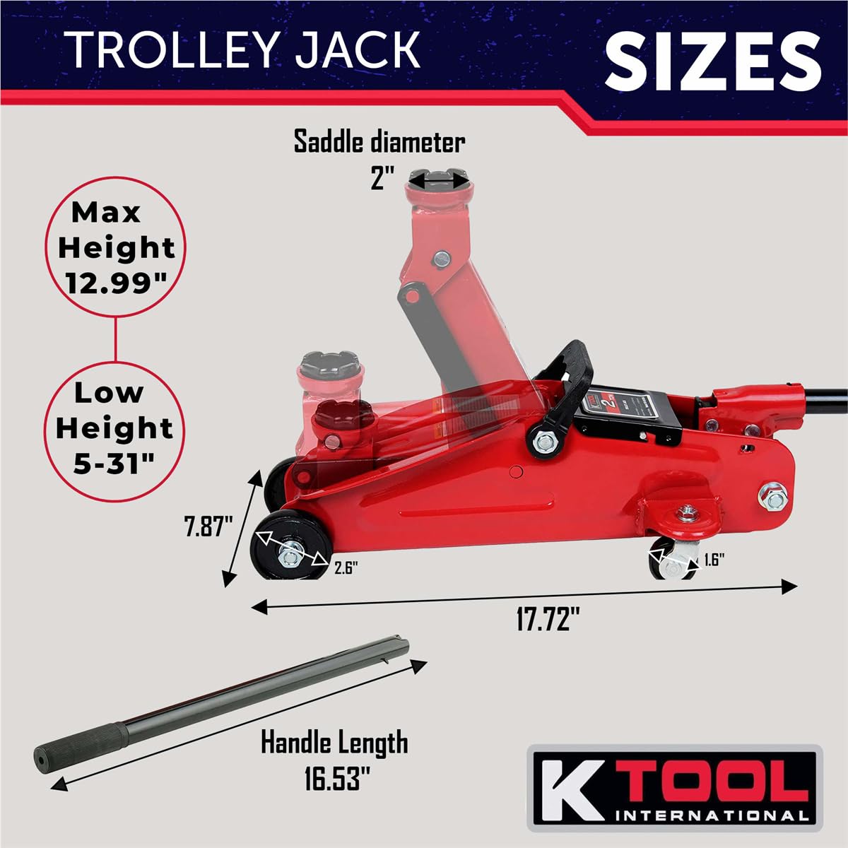 Amazon.com: K Tool International 63097A 2 Ton Automotive Trolley