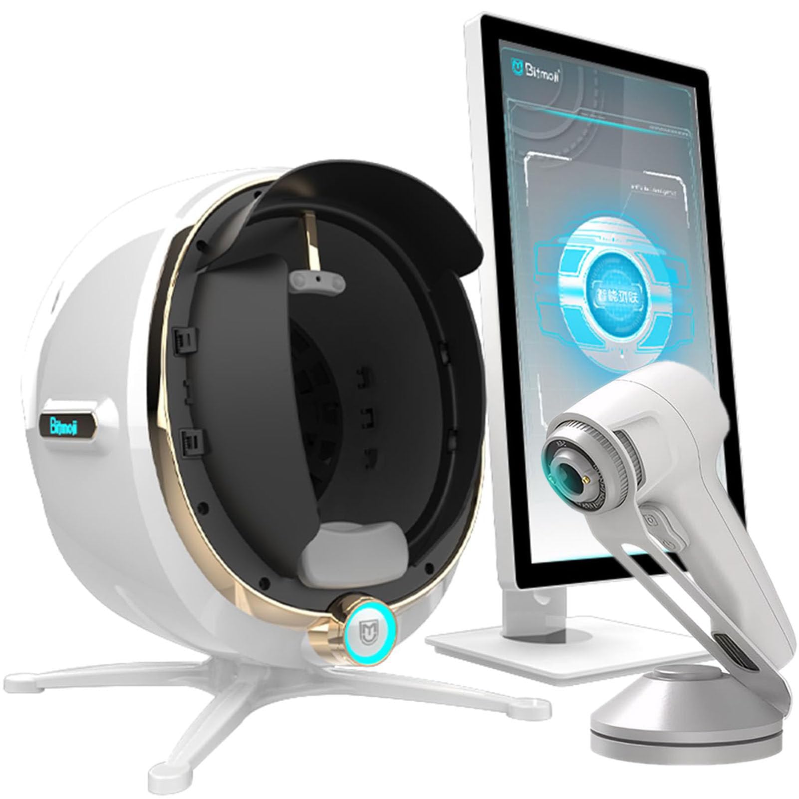 Analizador Facial Profesional de la Piel con Pantalla 21.5" - Cámara 36MP,8 Espectros,3 Modos de Informe,Informes Personalizables,Analizador de Piel 3D para Uso Profesional‌,White