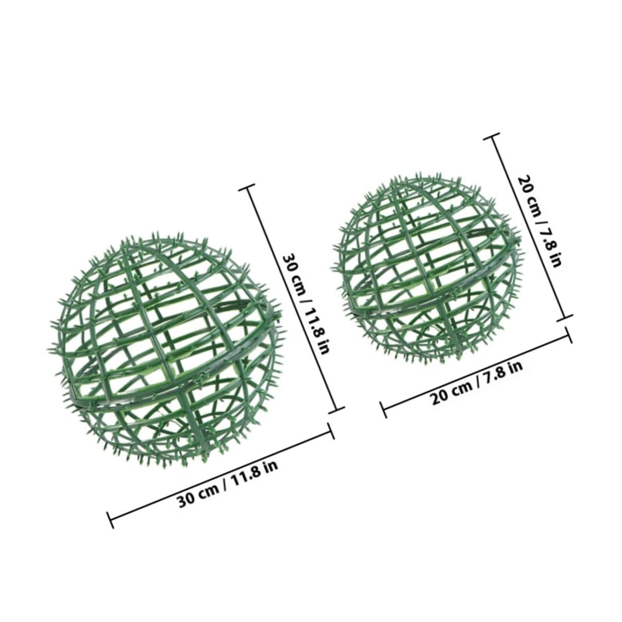 Supporto per Palline di Fiori Fai da Te 2 Pezzi Gabbia di Supporto Topiaria 30+20 CM in Plastica Riutilizzabile Cornice Decorativa Floreale per Matrimoni e Arredamento Casa e