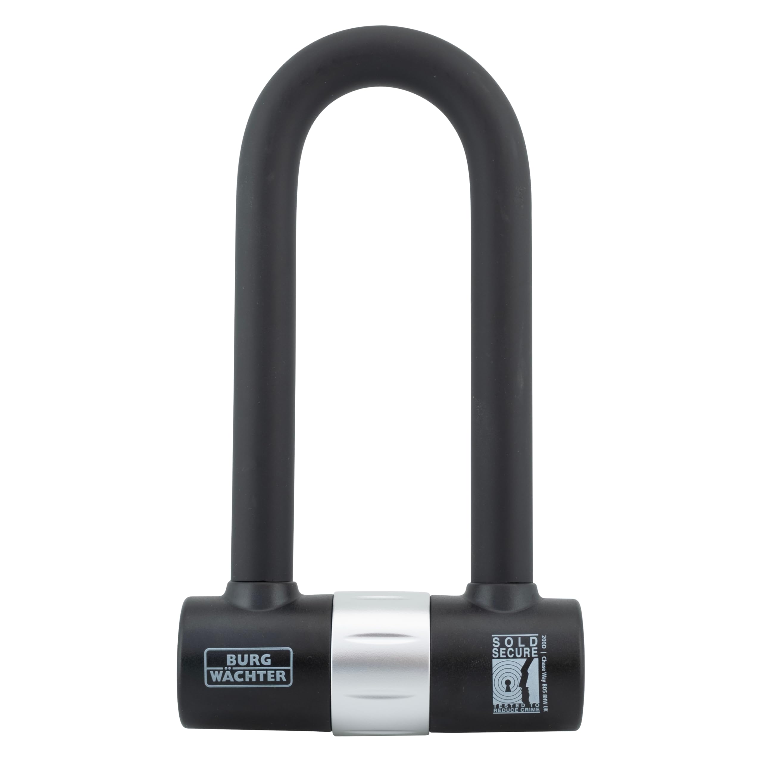 Burg Wachter 200D 16mm Heavy Duty D-Lock Padlock – Sold Secure Diamond & Gold Rated Bike & Motorcycle Ebike Scooter Security Lock