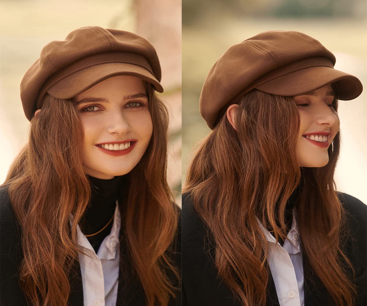 Gajaous Gorros de globo para mujer con visor, boina, retro, Baker Boy, gorra Newsboy