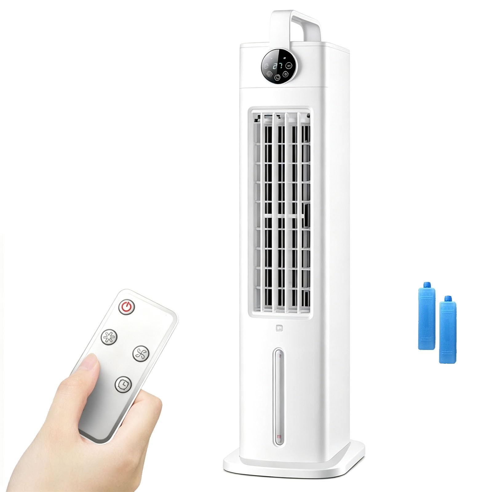 Evaporative Cooler, 60W, 12H Timer, Touch ＆ Remote, Air Cooler for Room