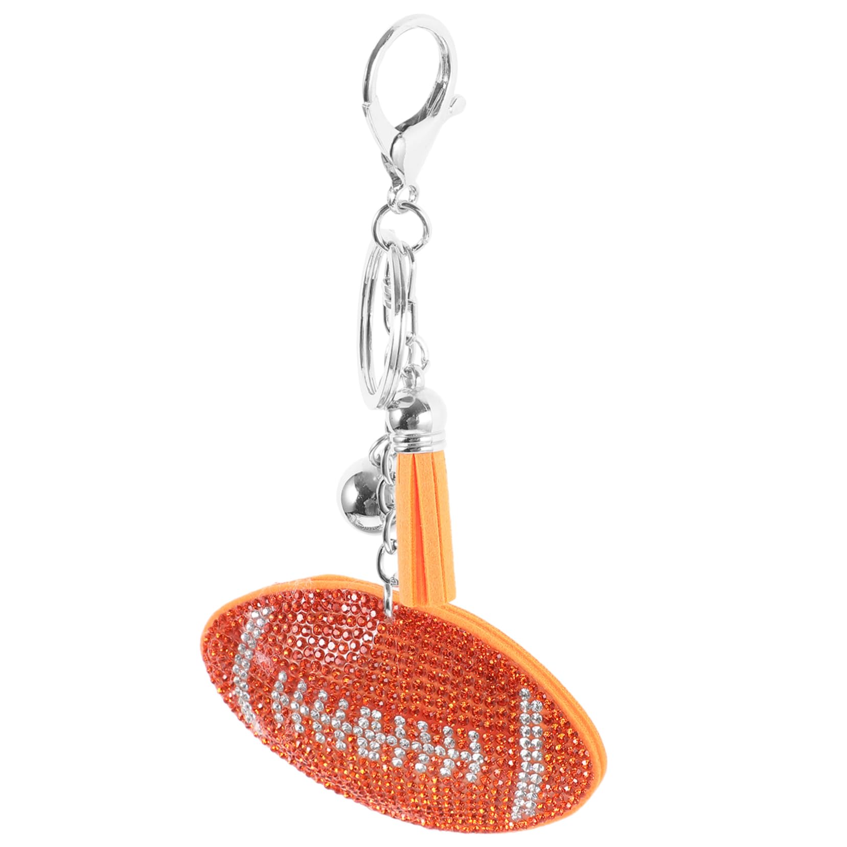 YARNOW Llavero De Futbol Colgante De Llavero Recuerdos De Fiesta Colgante De Rugby De Mochila Recuerdo Del Partido De Futbol Favores De La Fiesta De Rugby Orange Paño