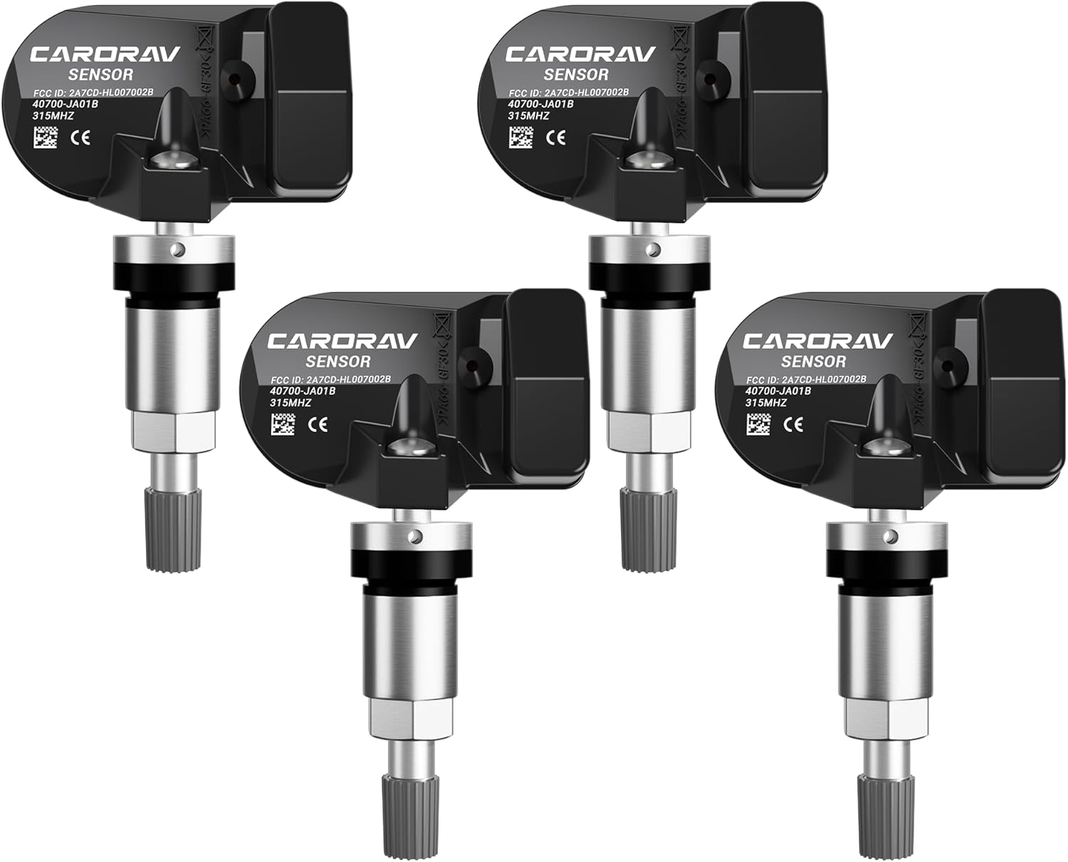 4-Pack Tire Pressure Monitoring System Sensor TPMS Compatible for Nissan 350z Altima Versa Infiniti, 315MHz TPMS Sensor Replaces 40700-JA01B 407001AA0B 40700JA01C