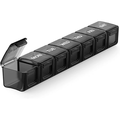 Sukuos Extra Large Weekly Pill Organizer: Arthritis-Friendly Medicine Manager