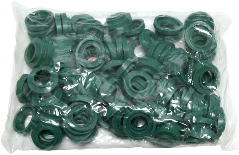 LiteSource 09100 - Green C9 Intermediate Screw (E17) Base Christmas Socket O-Ring (100 pack)